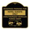 Signmission Reserved Parking for Hotel Guests Unauthorized Vehicles Towed Away Alum, 18" x 18", BG-1818-23098 A-DES-BG-1818-23098 - alternate 1